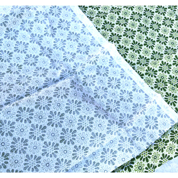 Fabric Green Geometric Floral 1/2 Yard Cotton Richloom Joanns Lightweight - Picture 8 of 8